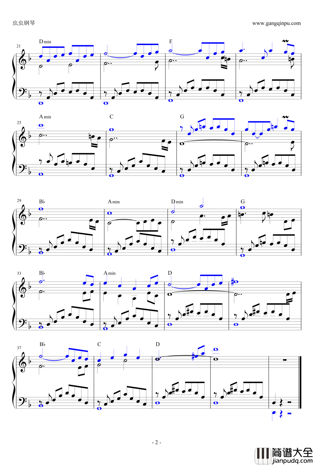 Main_ThemeTrine钢琴谱_三位一体