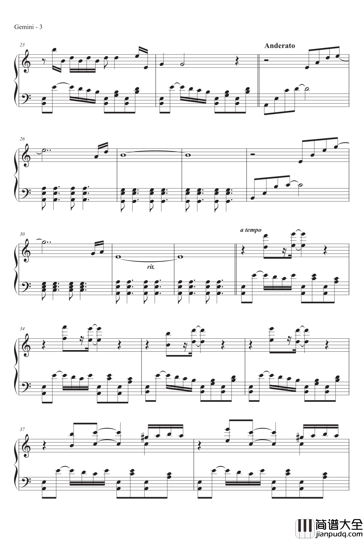 双子疑云钢琴谱_Jim_Shum_(Rho)