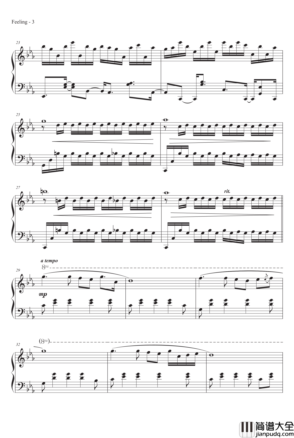 纷乱感觉钢琴谱_MrSHUM