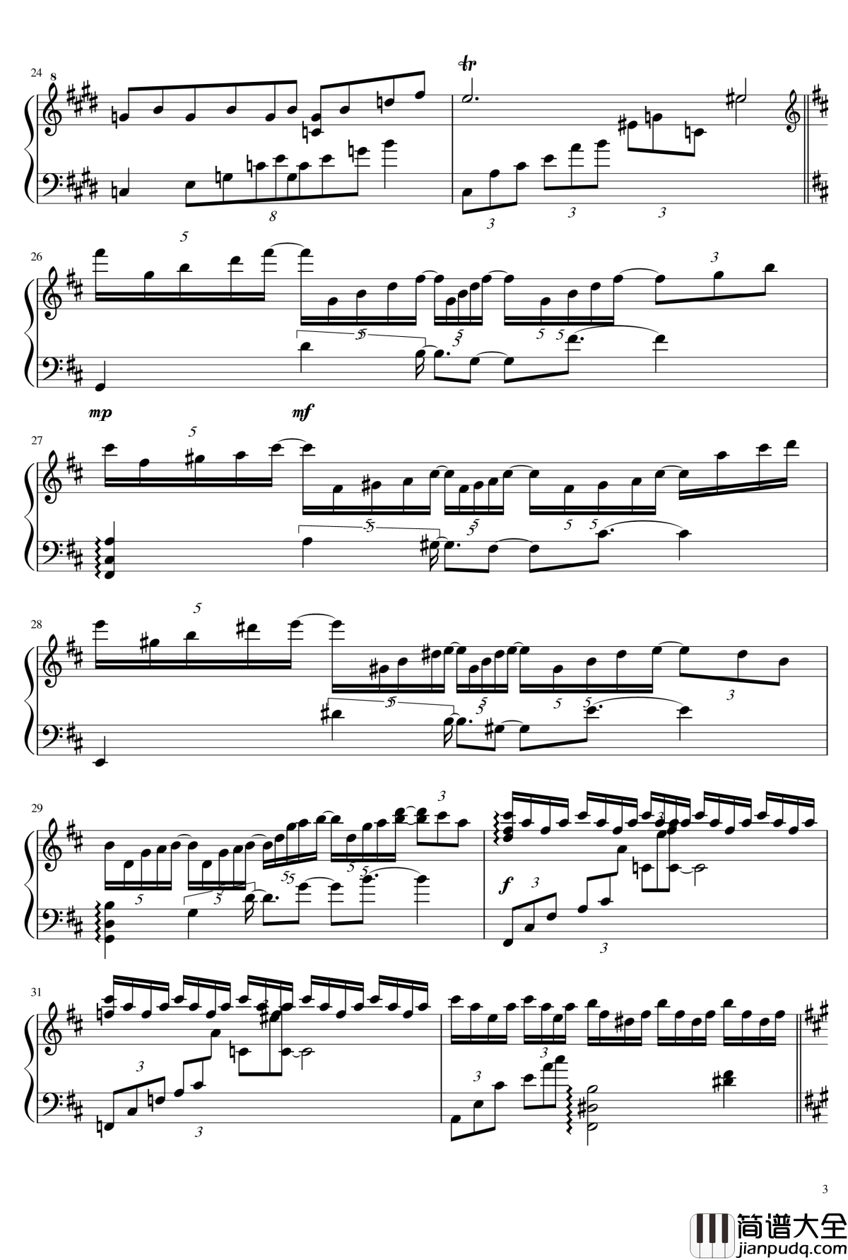 无限遐想钢琴谱_天籁传声