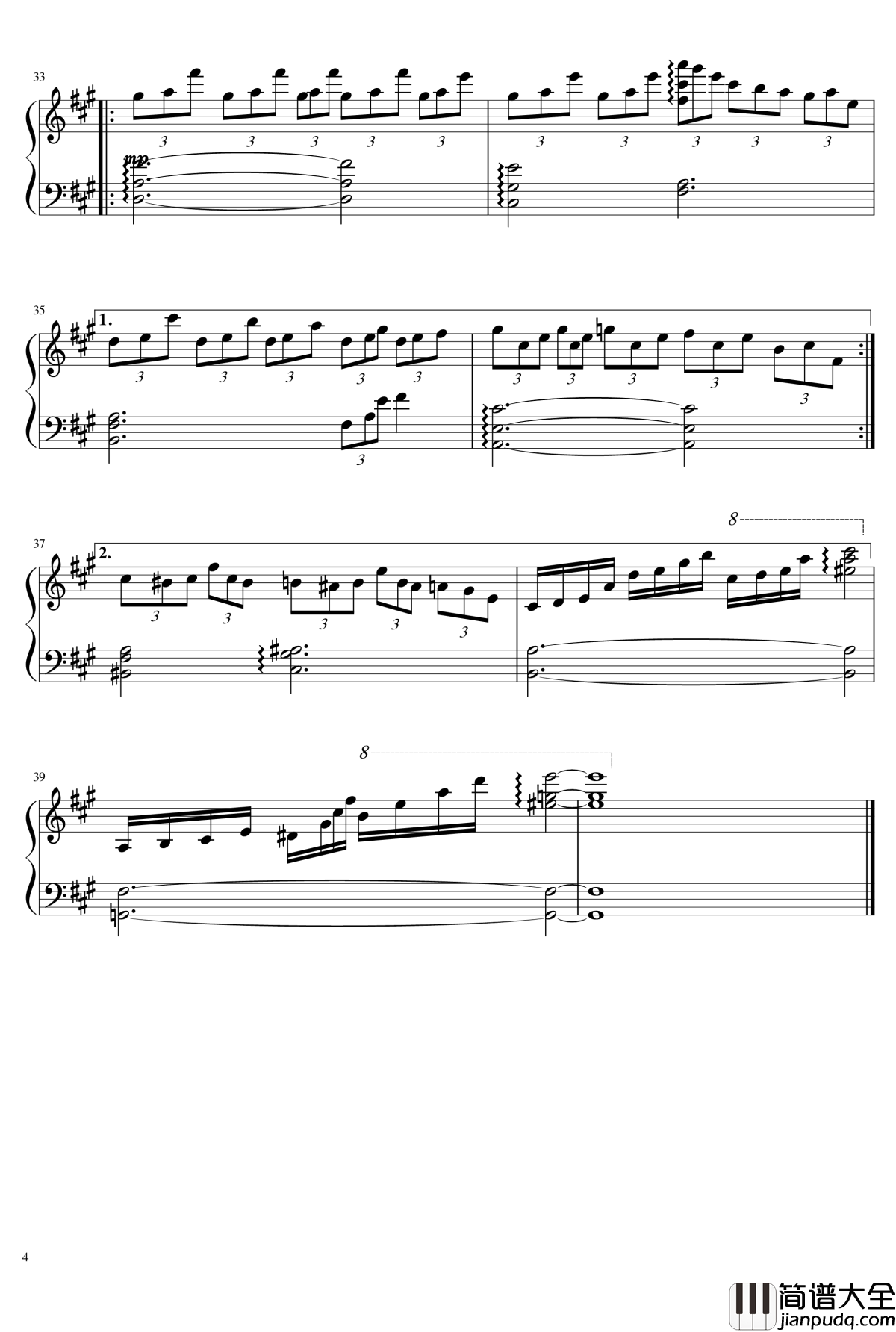 无限遐想钢琴谱_天籁传声