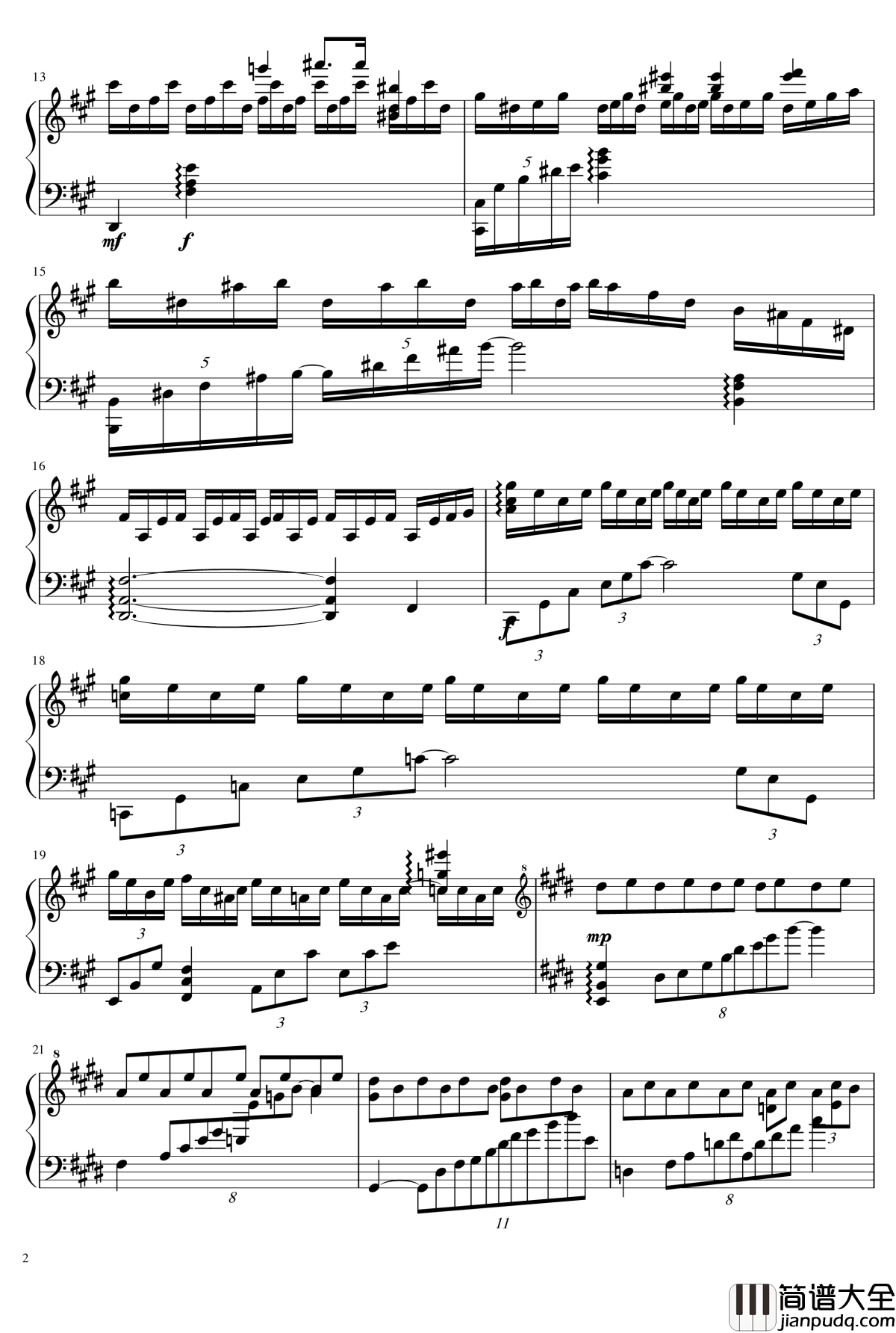 无限遐想钢琴谱_天籁传声