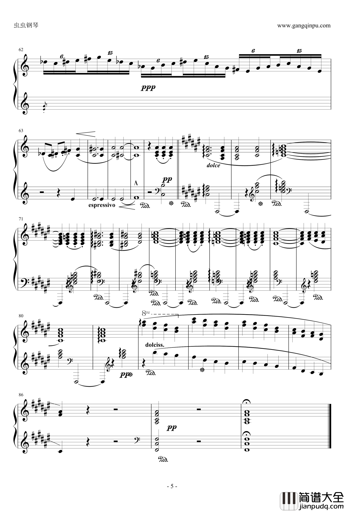 即兴曲夜曲钢琴谱_李斯特