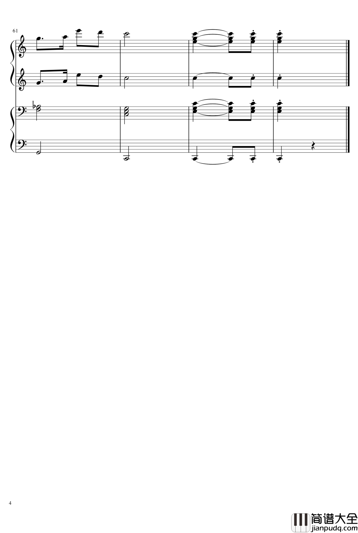 黄河钢琴谱_四手联弹_改编简单版_指头大仙