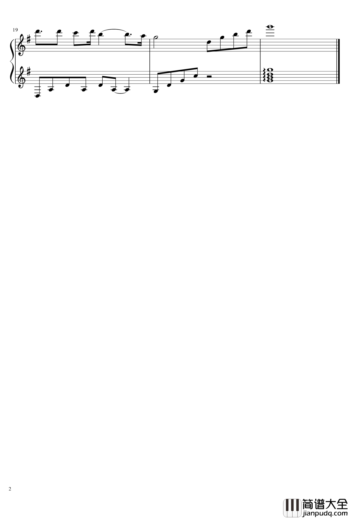 去年今日钢琴谱_S_unny、