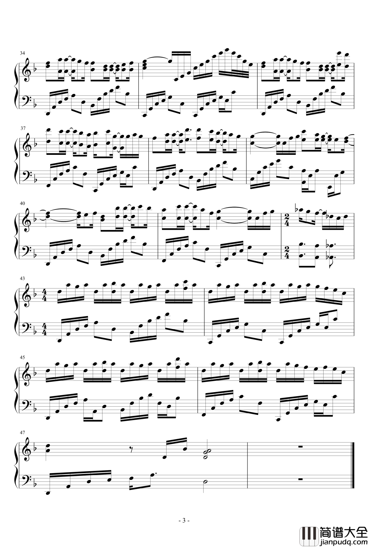 战乱歌姬钢琴谱_Dollman