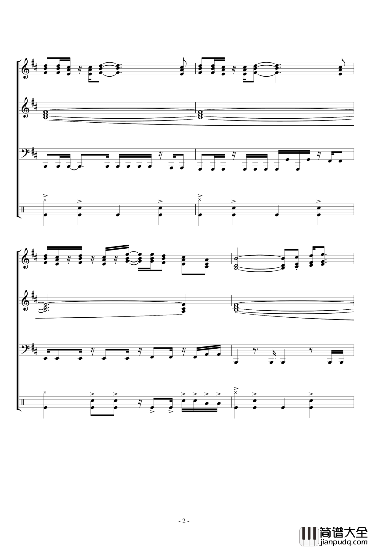 街头霸王开场钢琴谱_街霸