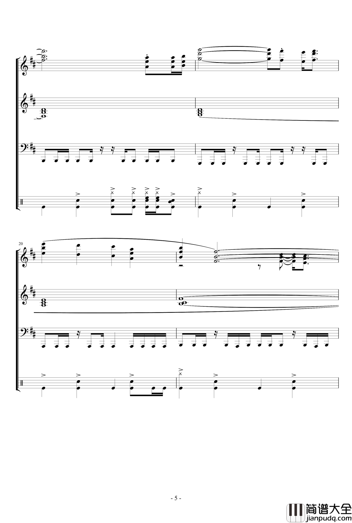 街头霸王开场钢琴谱_街霸