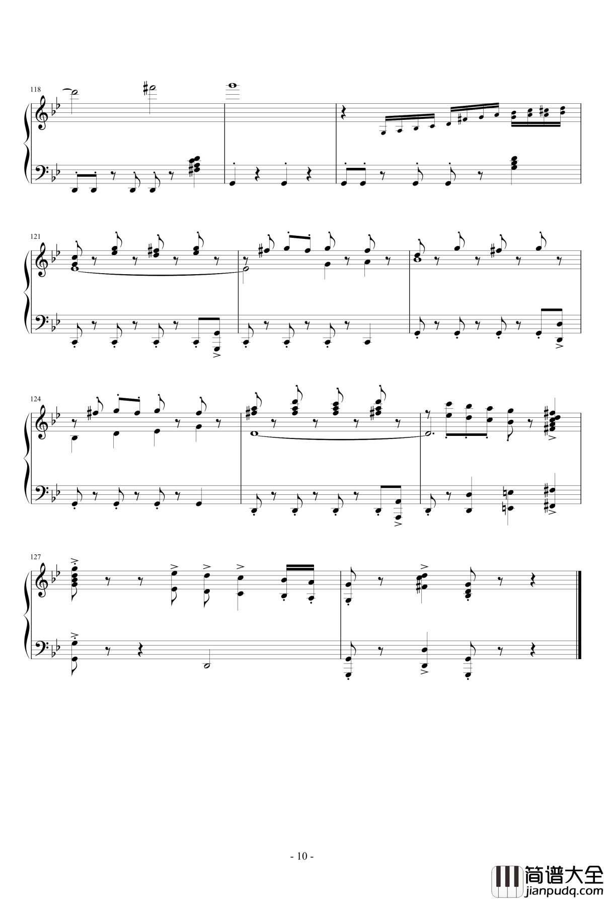 La_Cumparsita钢琴谱_James_Last