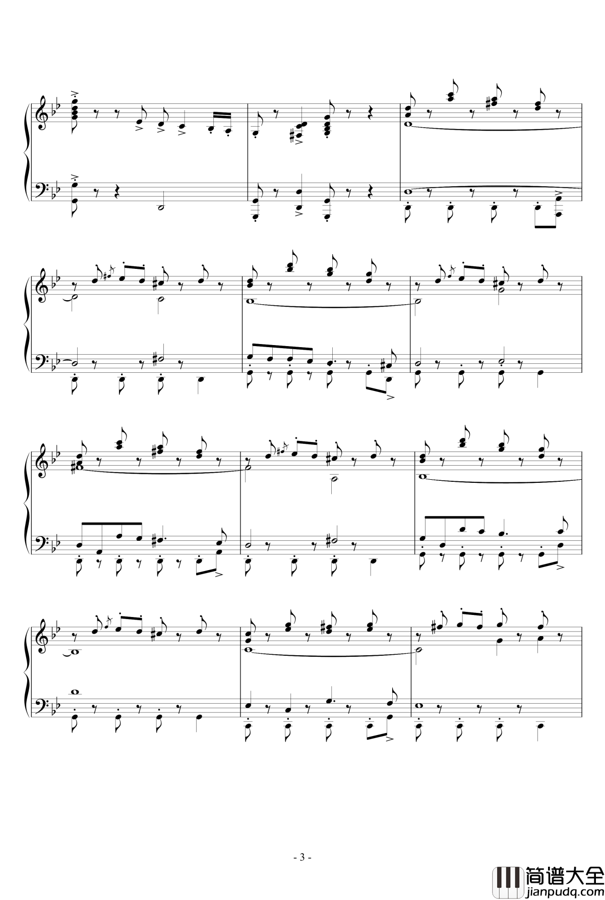 La_Cumparsita钢琴谱_James_Last