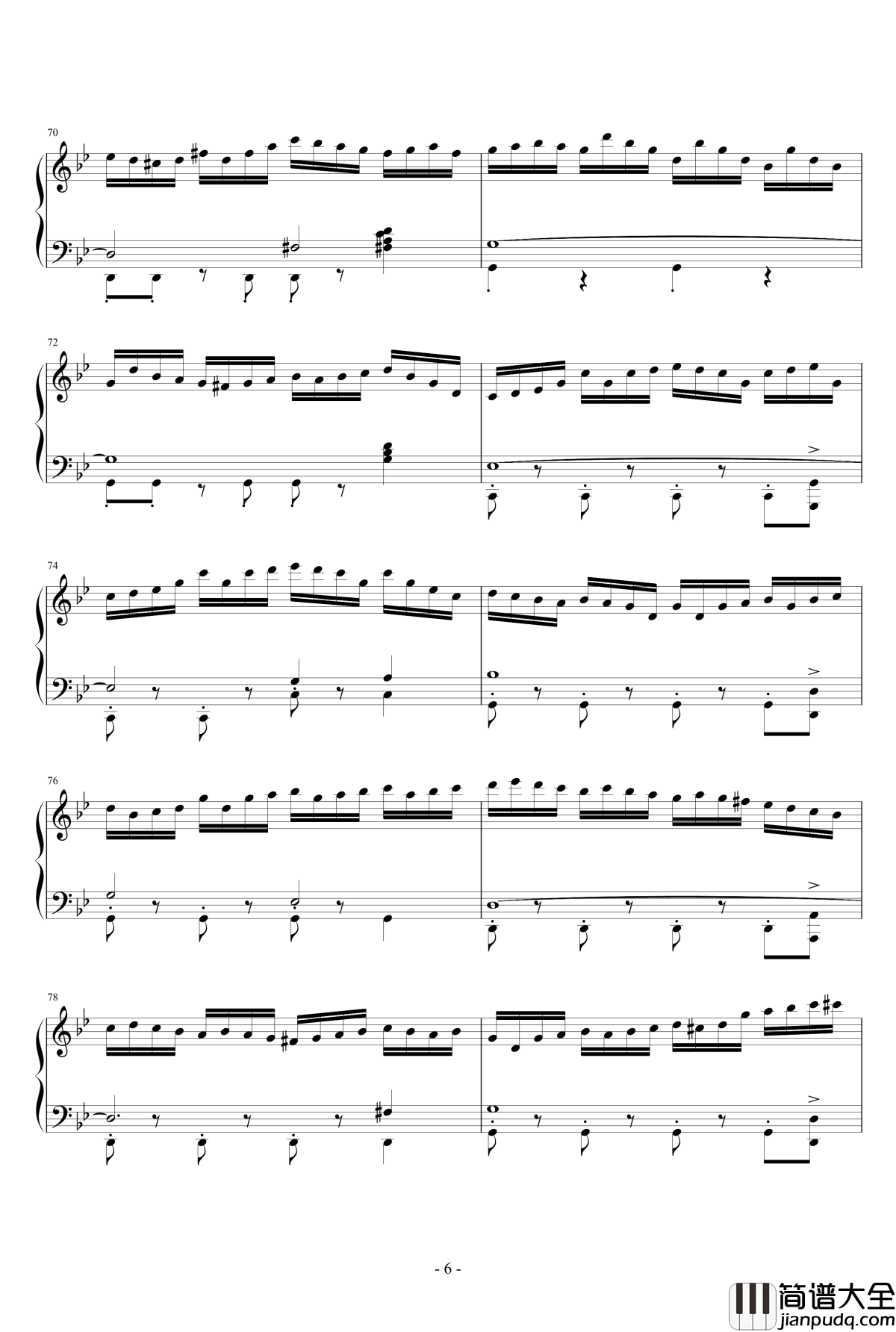 La_Cumparsita钢琴谱_James_Last