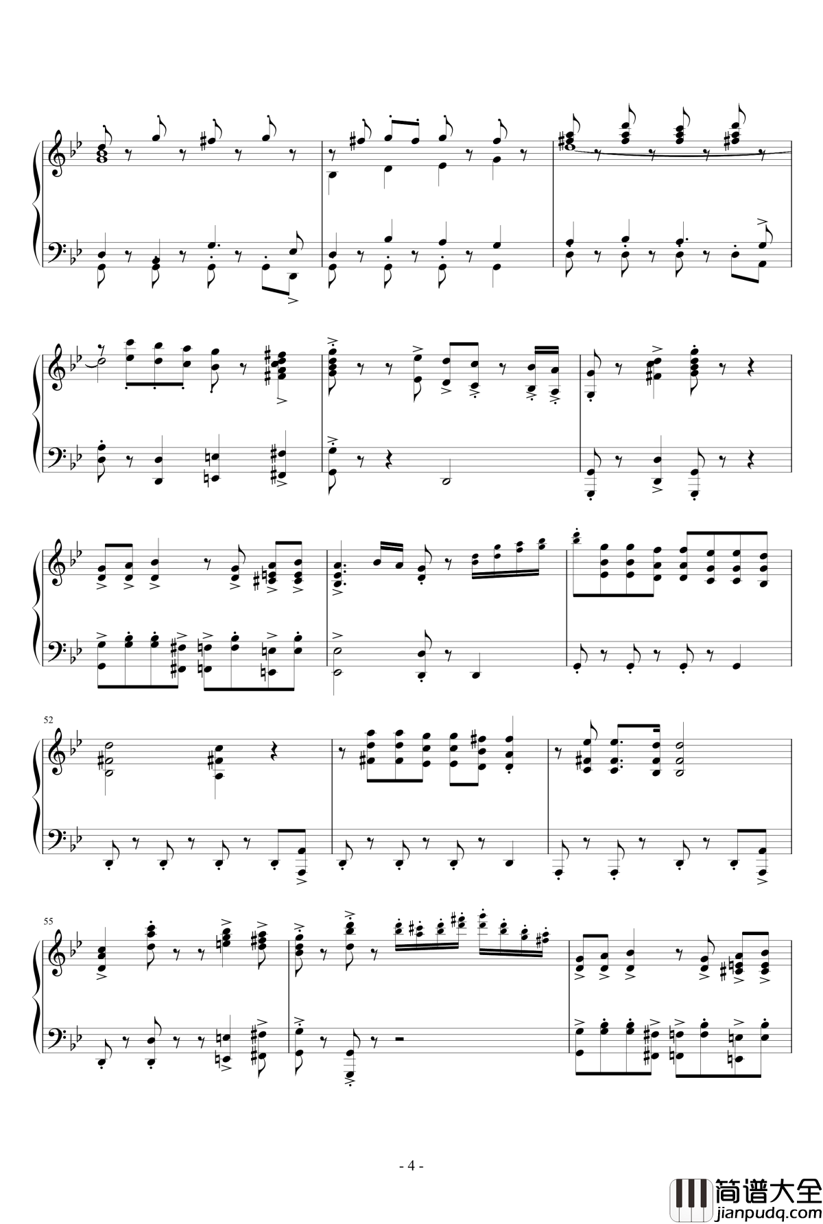 La_Cumparsita钢琴谱_James_Last