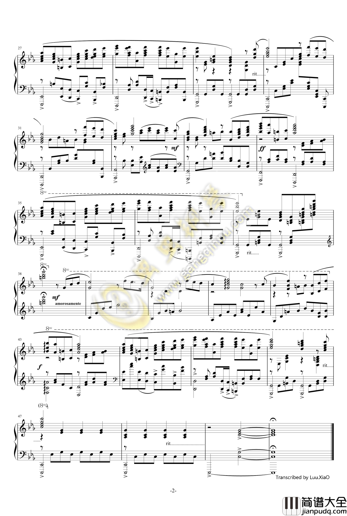Elegy_of_Rem_OST钢琴谱__蕾姆挽歌_Re:从零开始的异世界生活