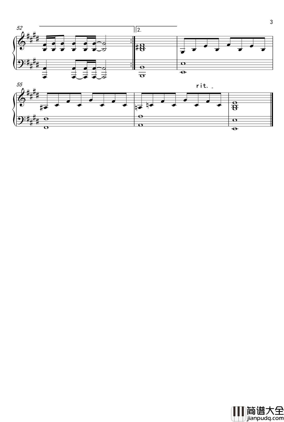 不该钢琴谱_with_aMEI_周杰伦