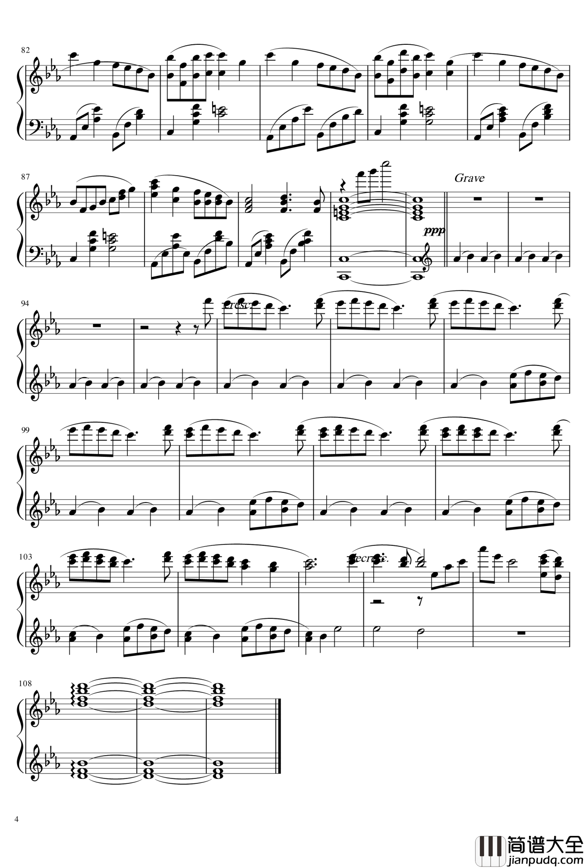 fairytale——第六章忘却录音主题歌钢琴谱_空之境界_超高还原_梶浦由记