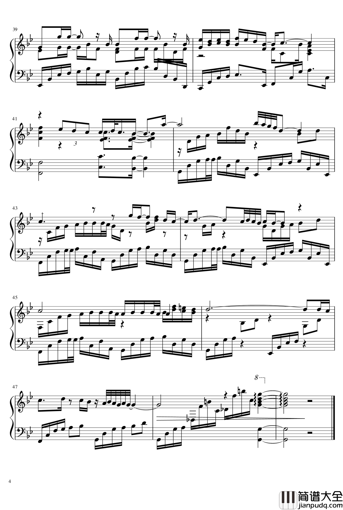 江南钢琴谱_林俊杰_金龙鱼独奏版