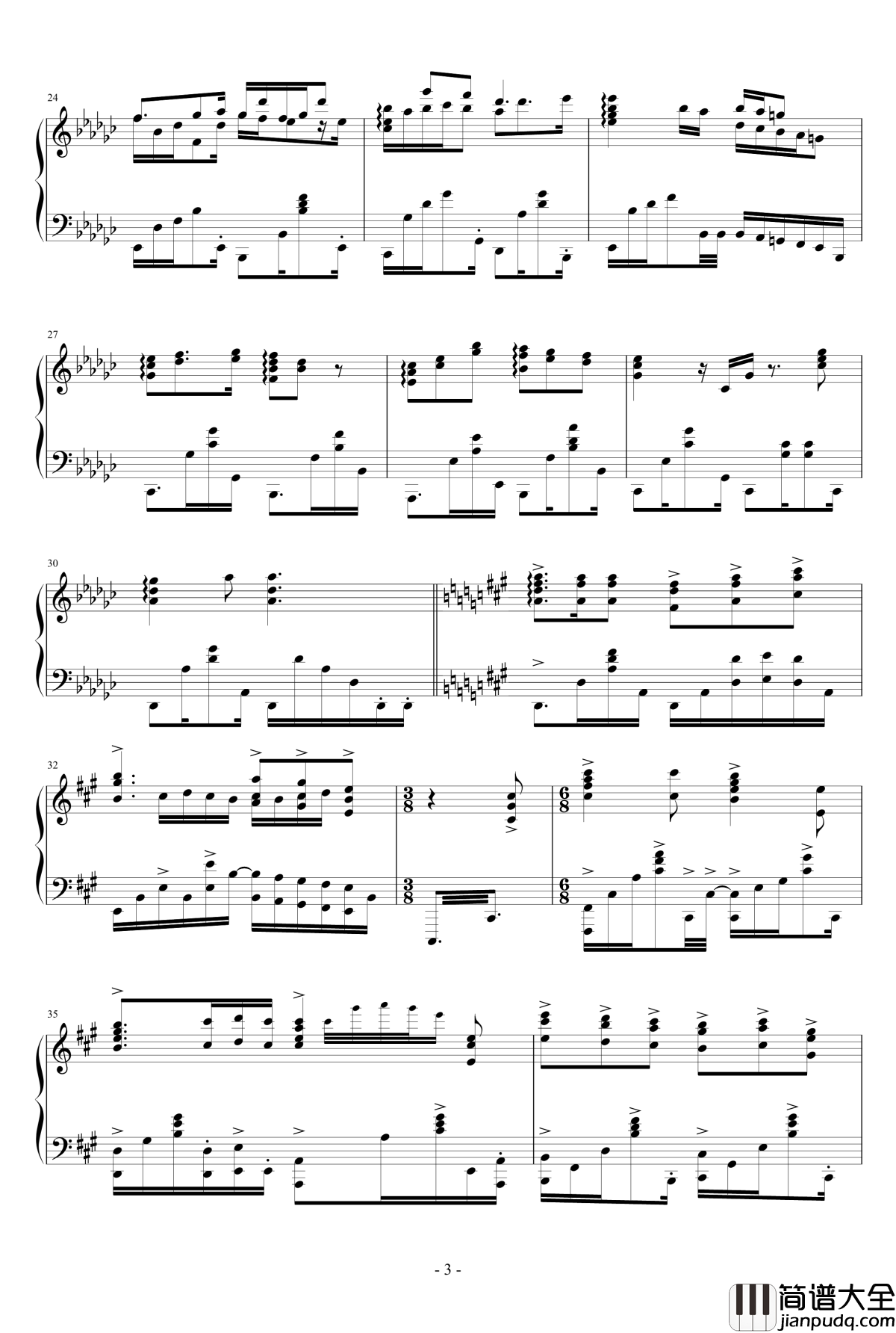 Asphodelus钢琴谱_穢翼のユースティア_Ceui