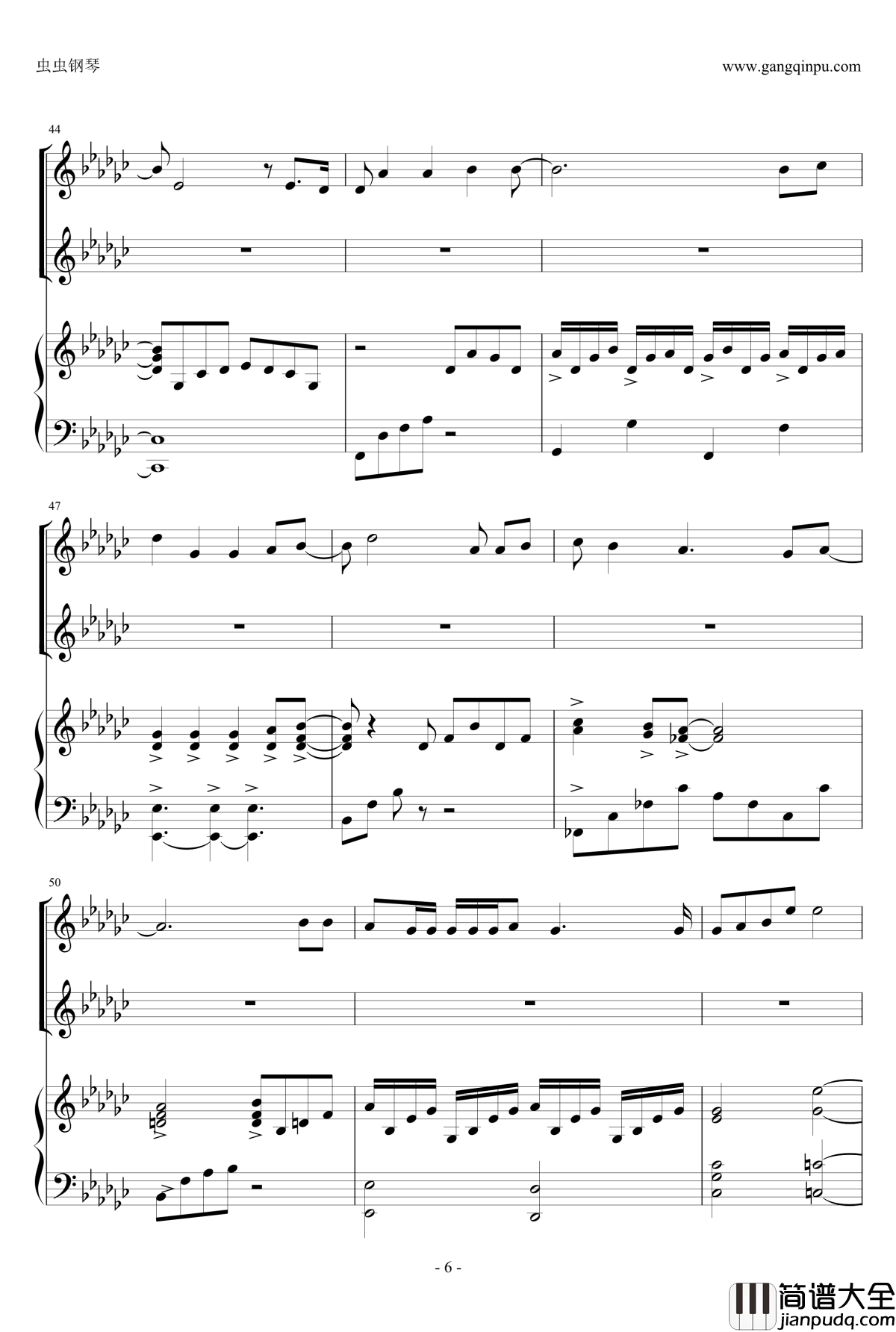 For_The_First_Time_In_Forever_OST钢琴谱_冰雪奇缘