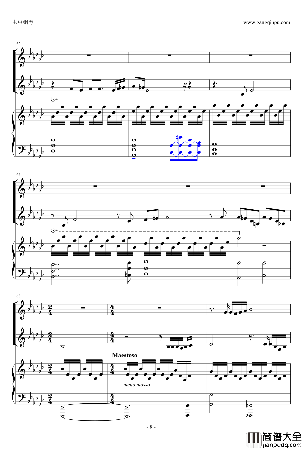 For_The_First_Time_In_Forever_OST钢琴谱_冰雪奇缘