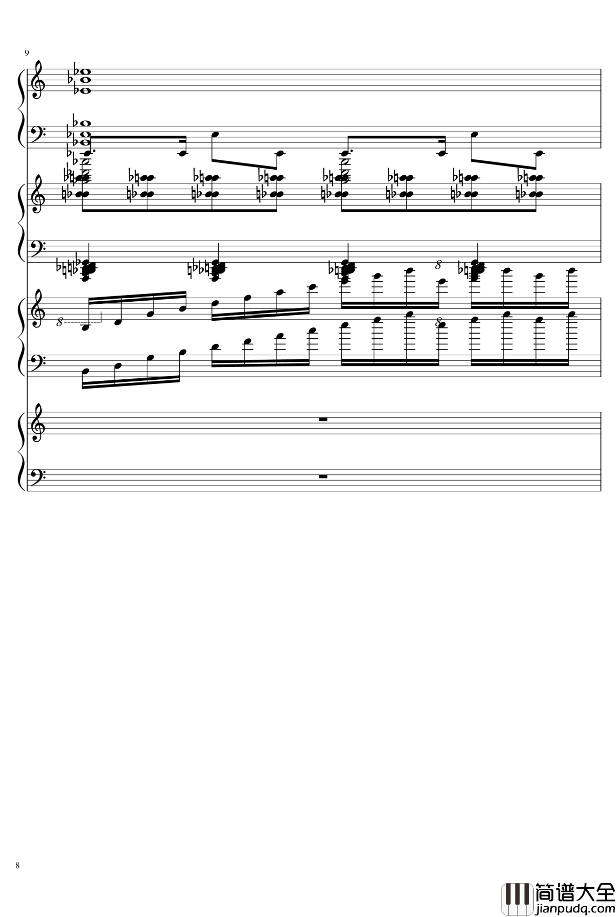 EX死亡华尔兹钢琴谱_熊哥Herobrine暴走