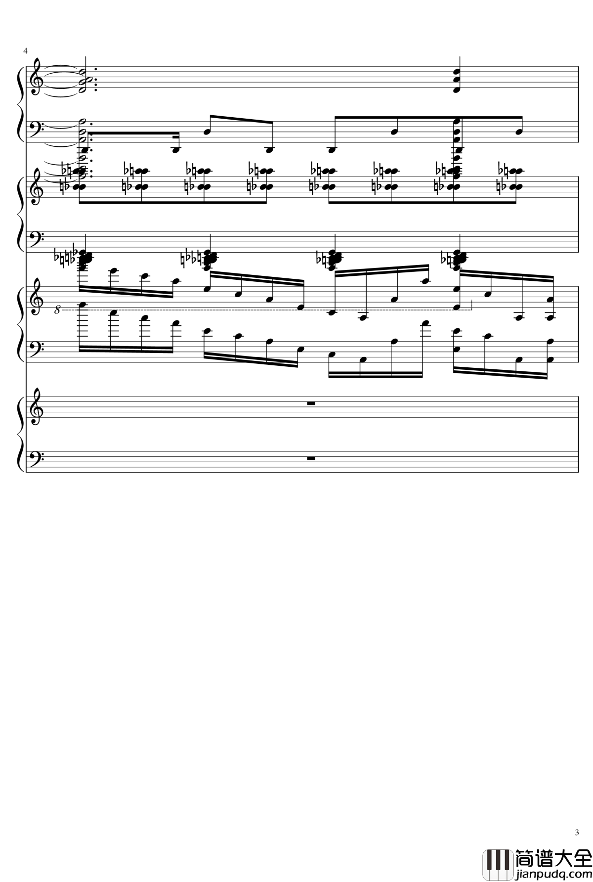 EX死亡华尔兹钢琴谱_熊哥Herobrine暴走