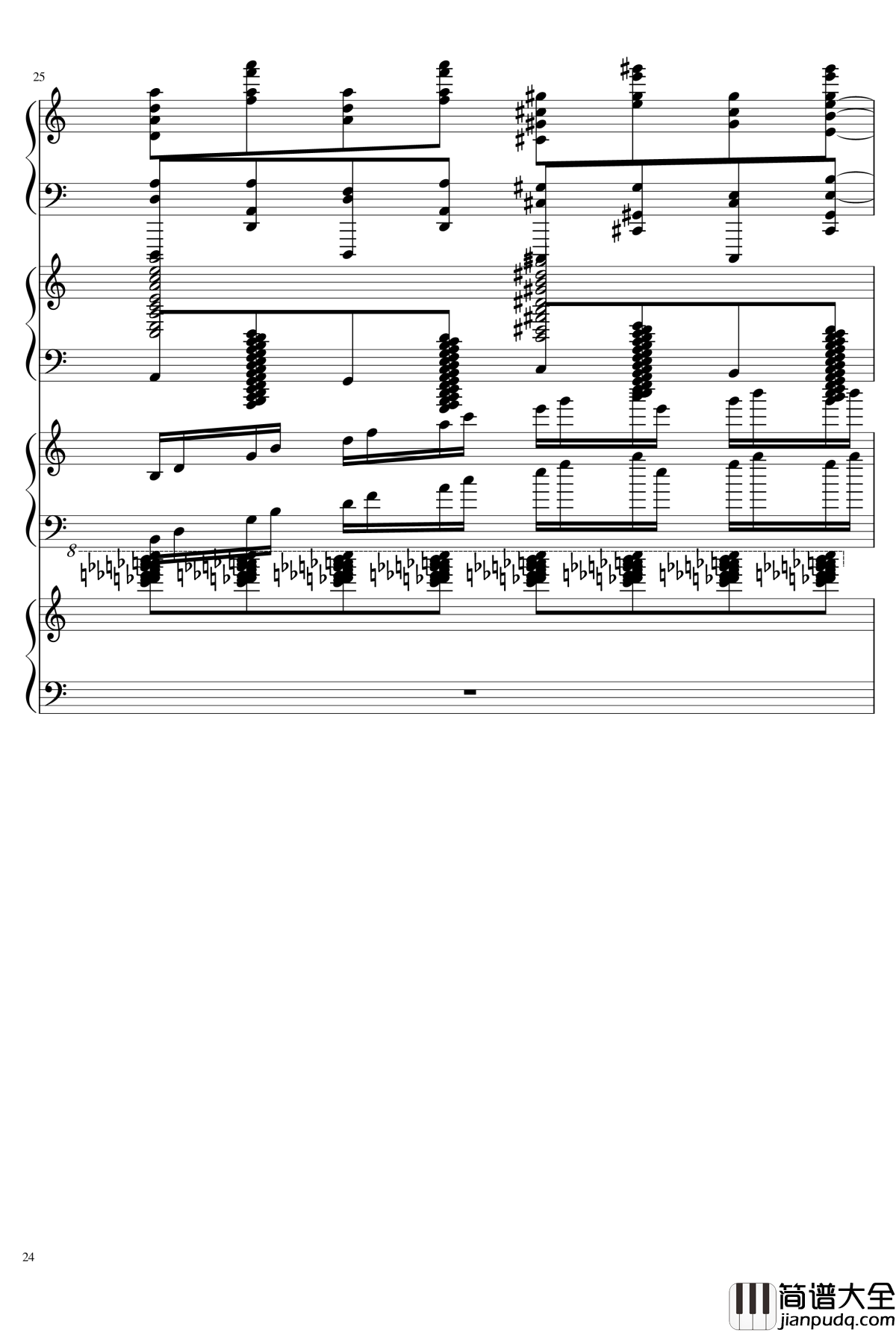 EX死亡华尔兹钢琴谱_熊哥Herobrine暴走