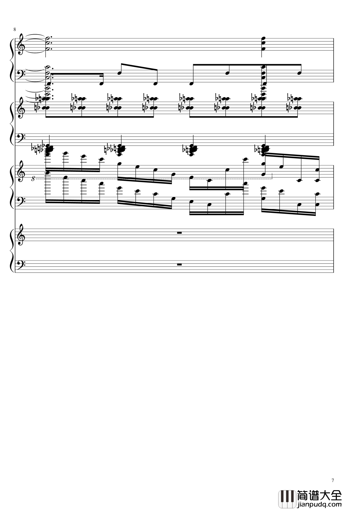 EX死亡华尔兹钢琴谱_熊哥Herobrine暴走