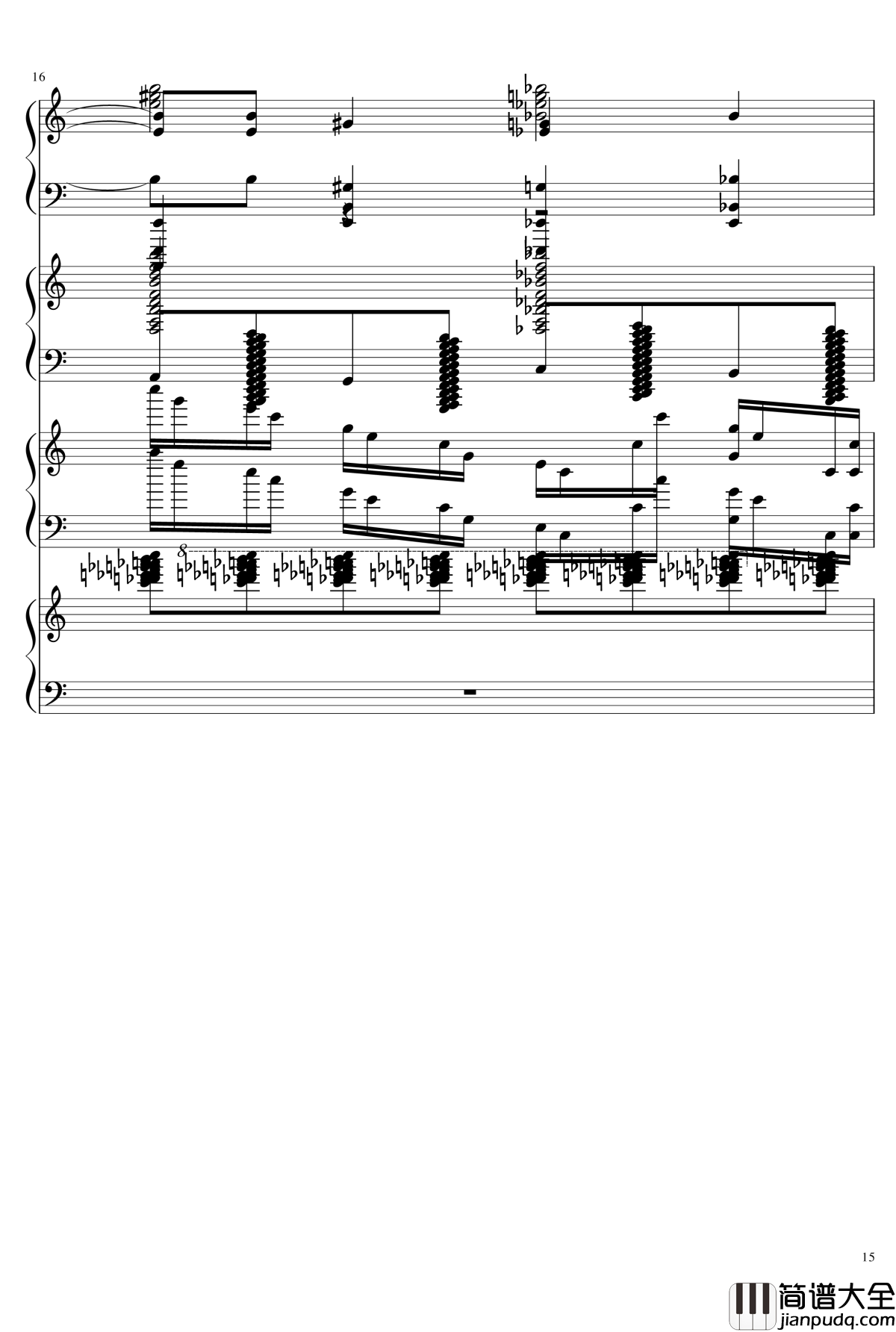 EX死亡华尔兹钢琴谱_熊哥Herobrine暴走