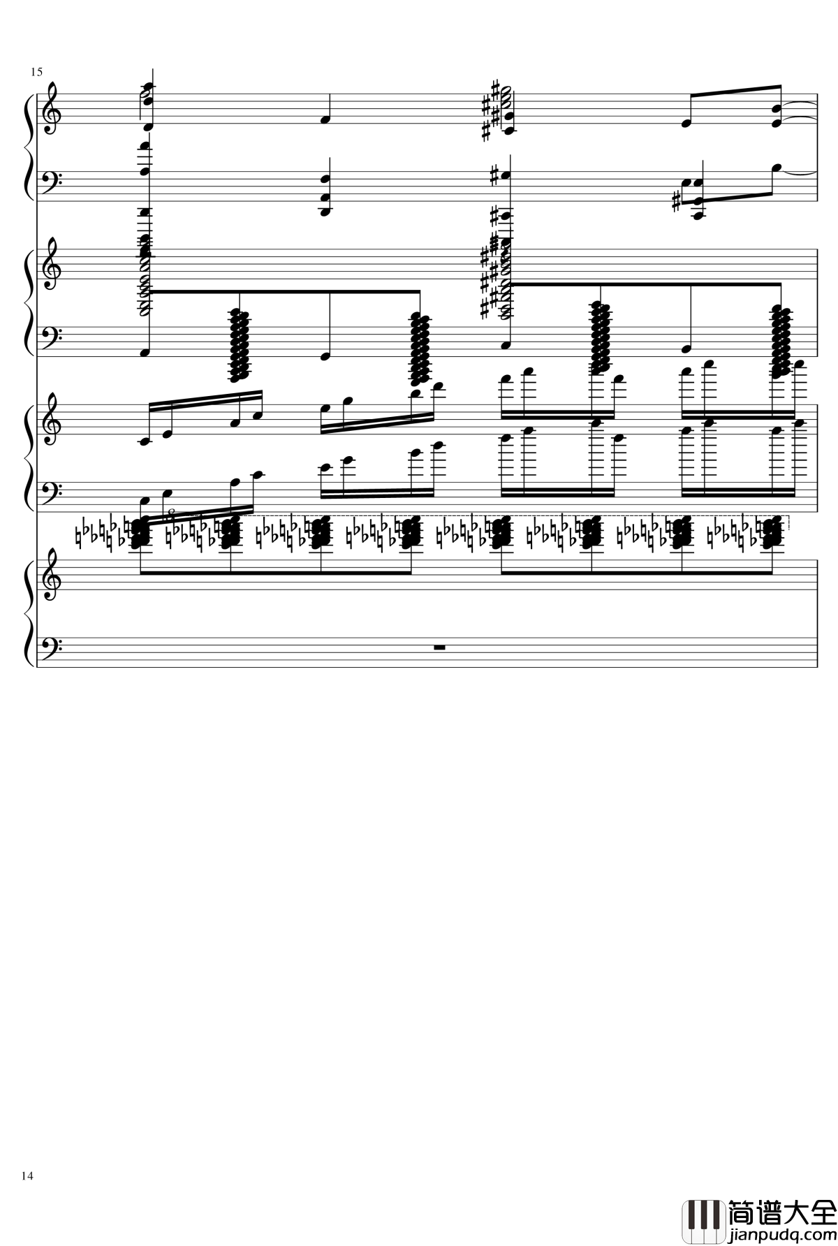 EX死亡华尔兹钢琴谱_熊哥Herobrine暴走