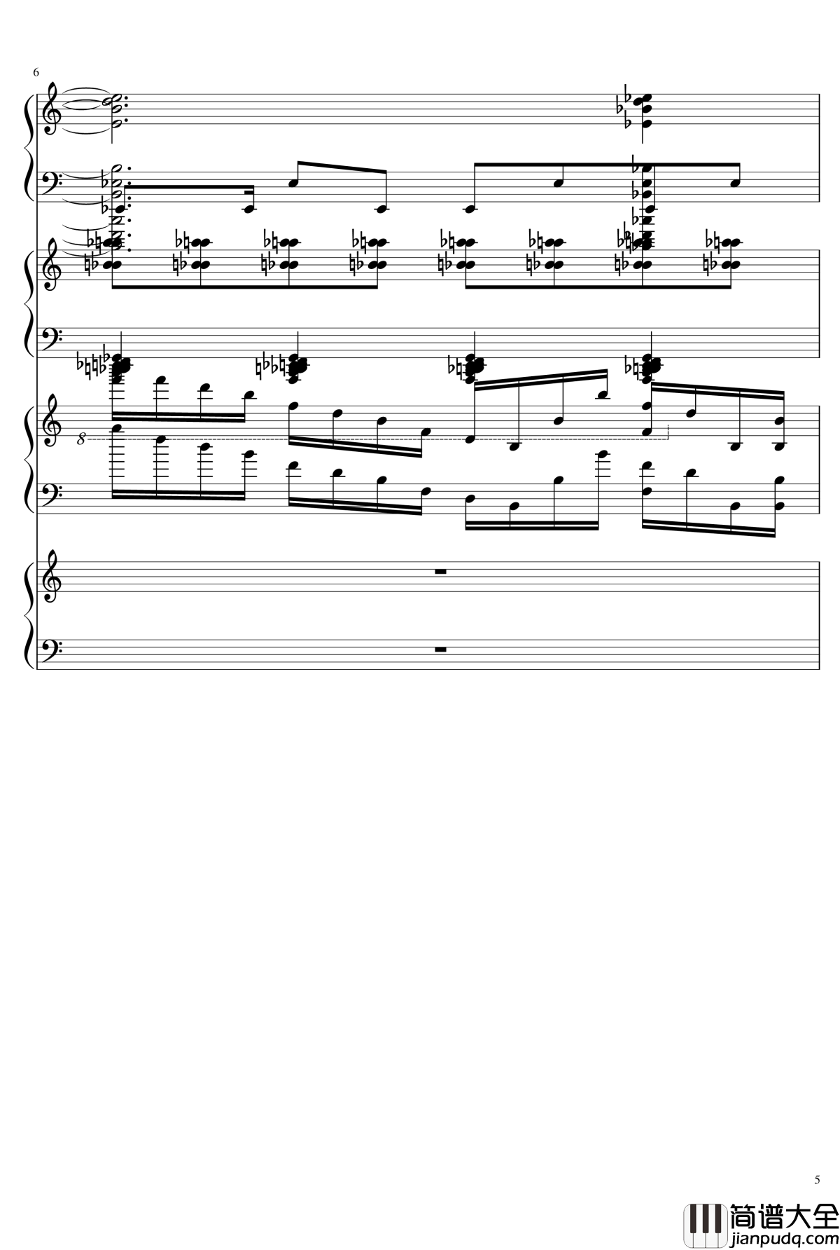 EX死亡华尔兹钢琴谱_熊哥Herobrine暴走