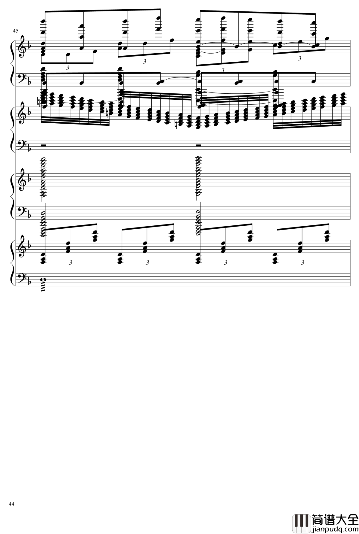 EX死亡华尔兹钢琴谱_熊哥Herobrine暴走