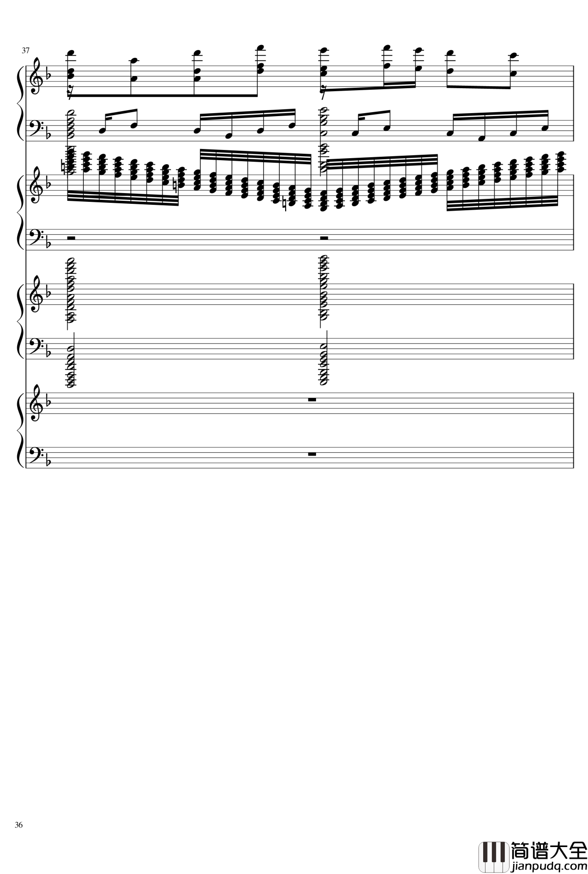 EX死亡华尔兹钢琴谱_熊哥Herobrine暴走