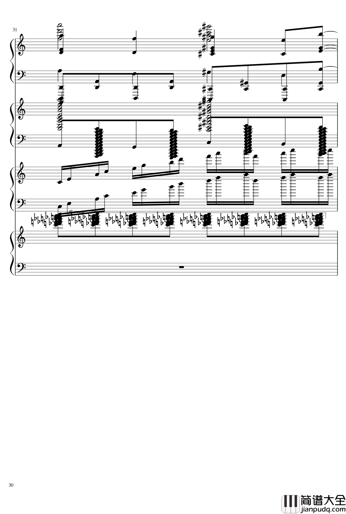 EX死亡华尔兹钢琴谱_熊哥Herobrine暴走