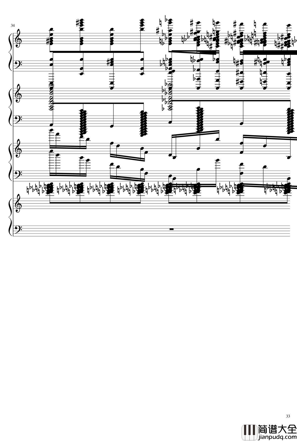 EX死亡华尔兹钢琴谱_熊哥Herobrine暴走