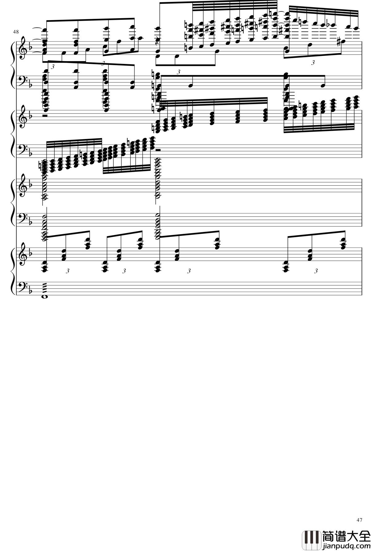 EX死亡华尔兹钢琴谱_熊哥Herobrine暴走