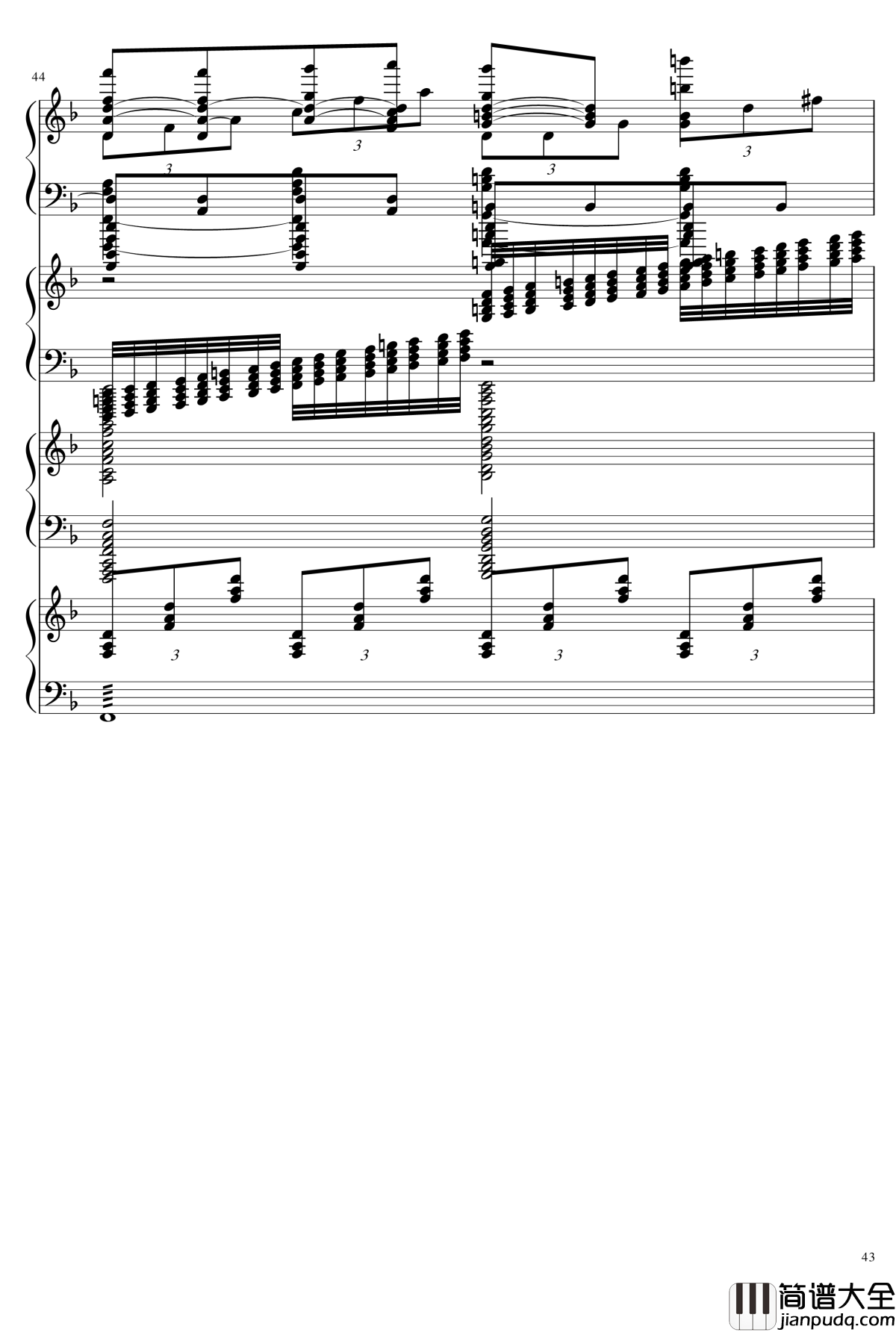 EX死亡华尔兹钢琴谱_熊哥Herobrine暴走