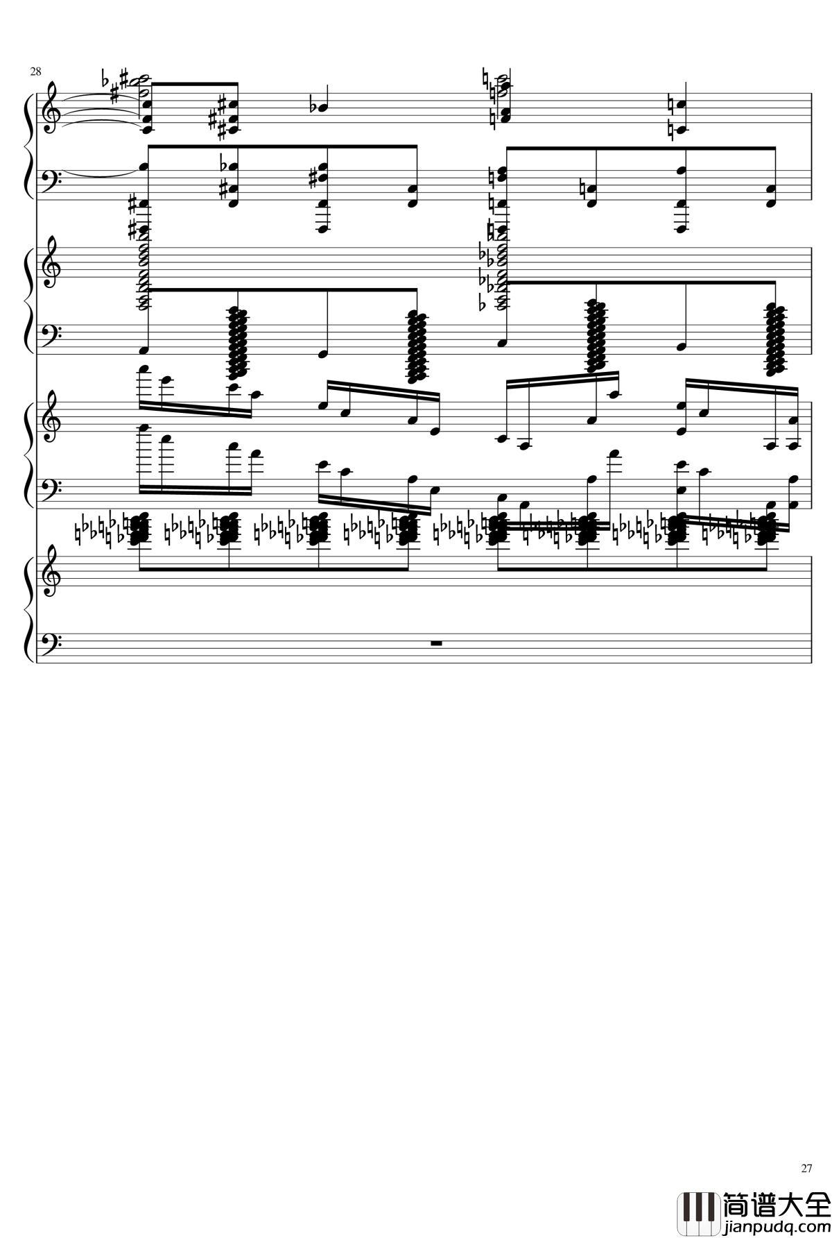 EX死亡华尔兹钢琴谱_熊哥Herobrine暴走