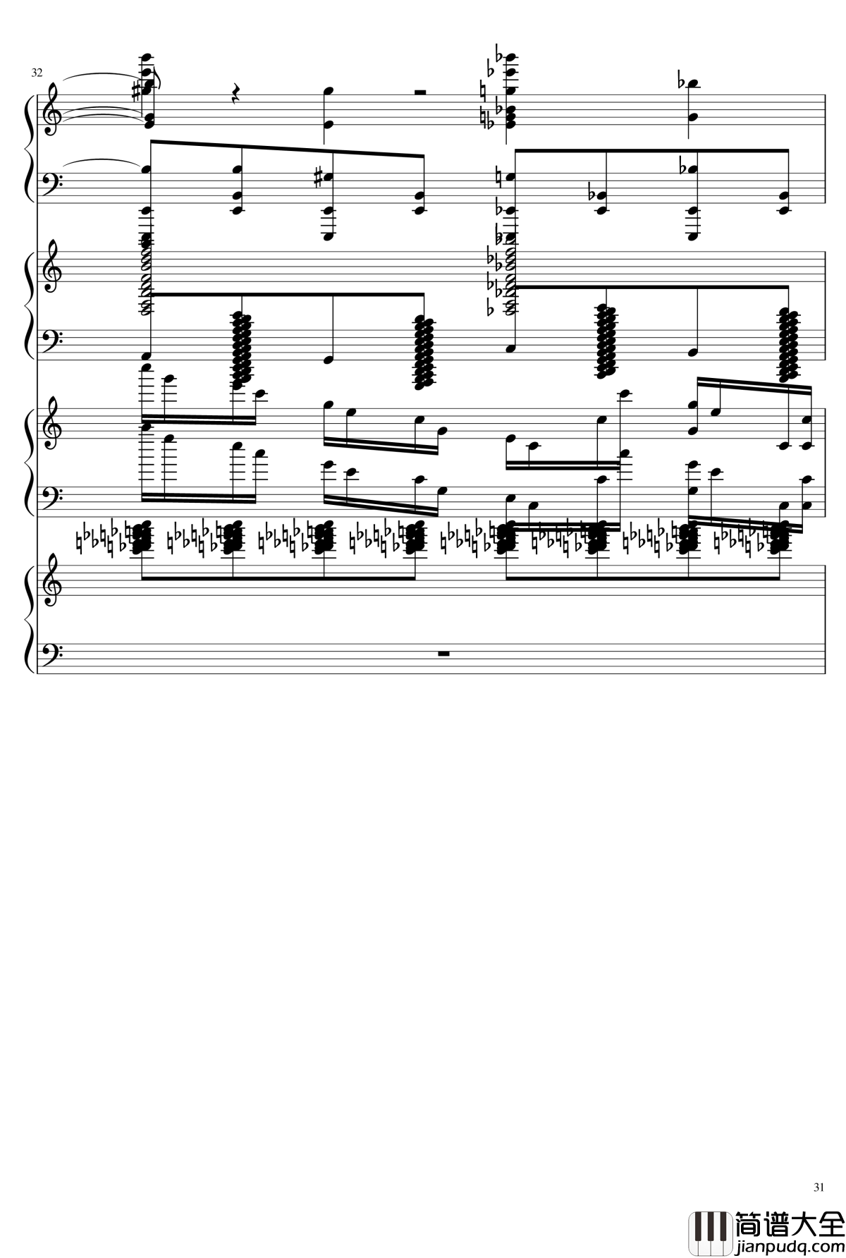 EX死亡华尔兹钢琴谱_熊哥Herobrine暴走