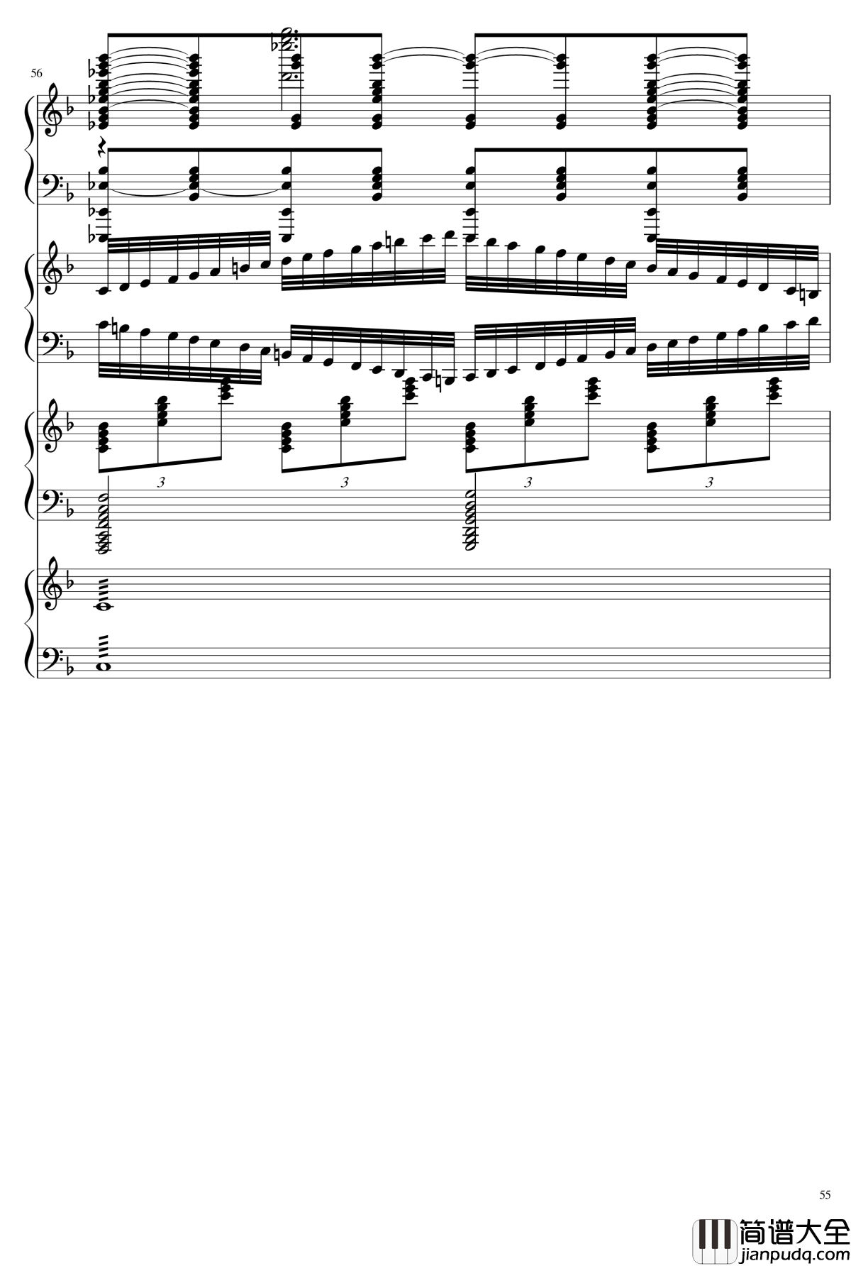 EX死亡华尔兹钢琴谱_熊哥Herobrine暴走