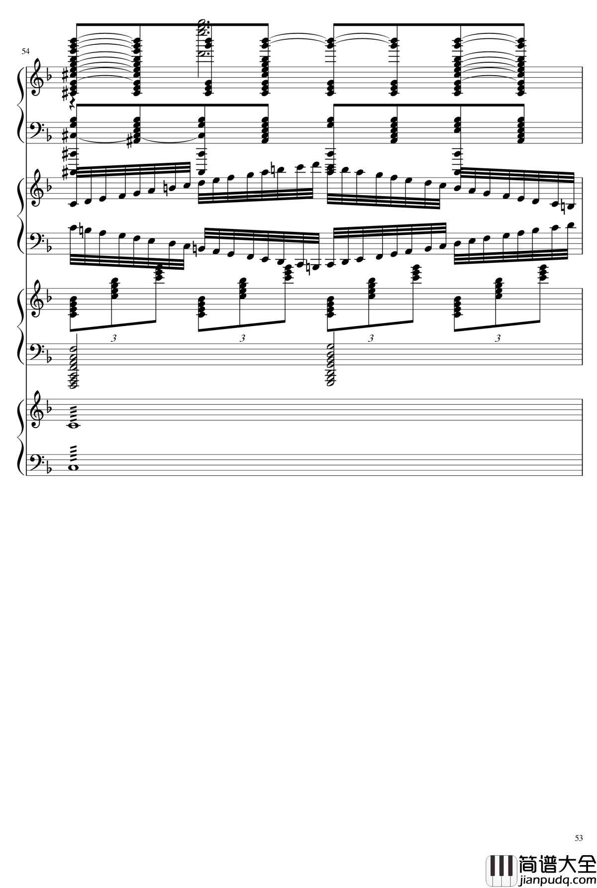 EX死亡华尔兹钢琴谱_熊哥Herobrine暴走