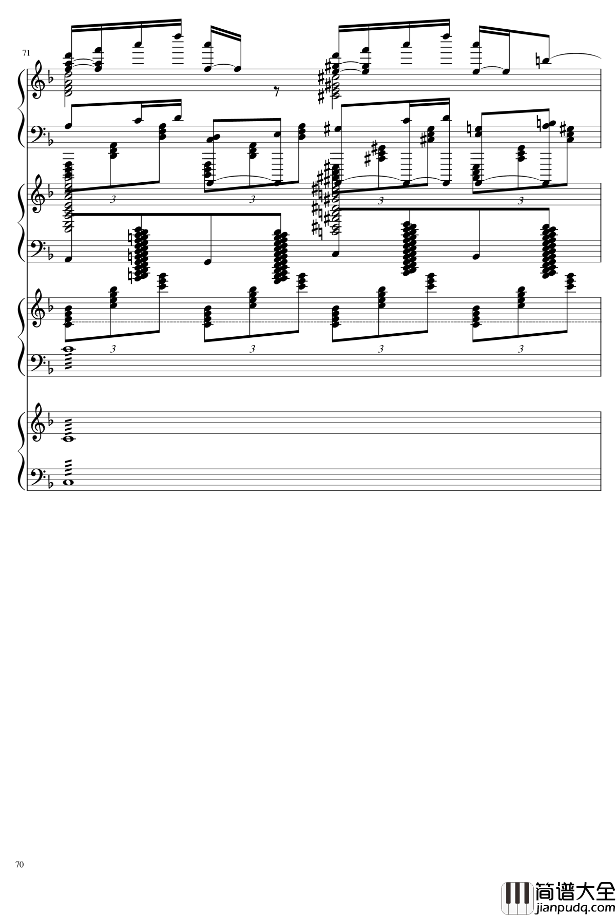 EX死亡华尔兹钢琴谱_熊哥Herobrine暴走