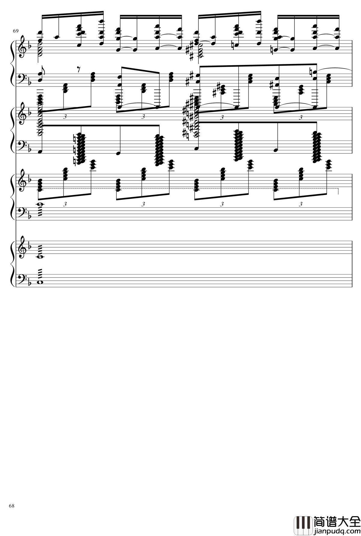 EX死亡华尔兹钢琴谱_熊哥Herobrine暴走