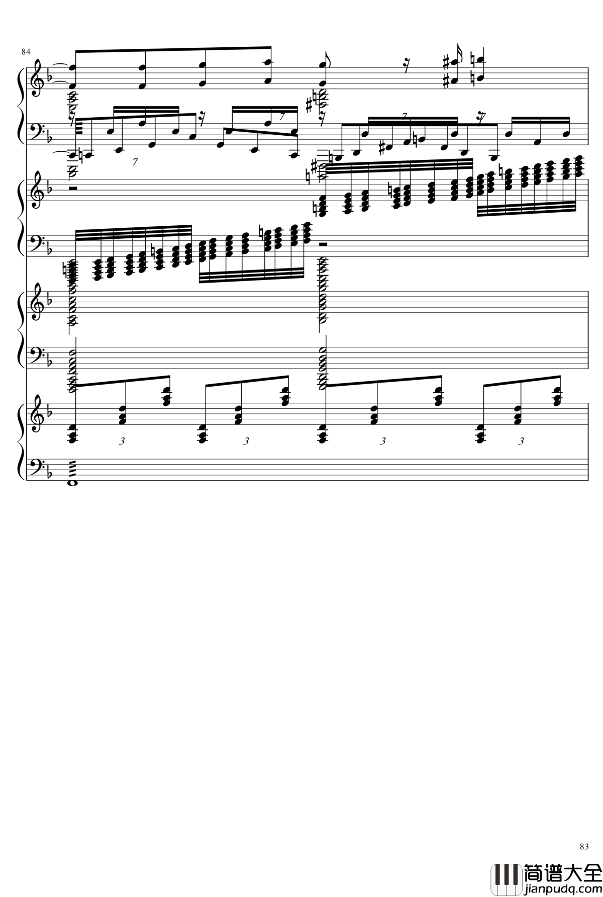 EX死亡华尔兹钢琴谱_熊哥Herobrine暴走