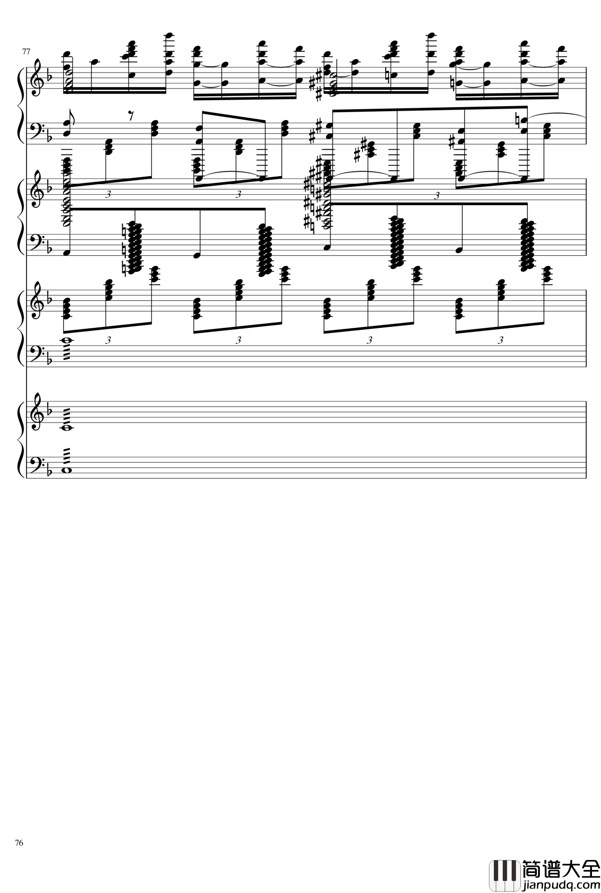 EX死亡华尔兹钢琴谱_熊哥Herobrine暴走