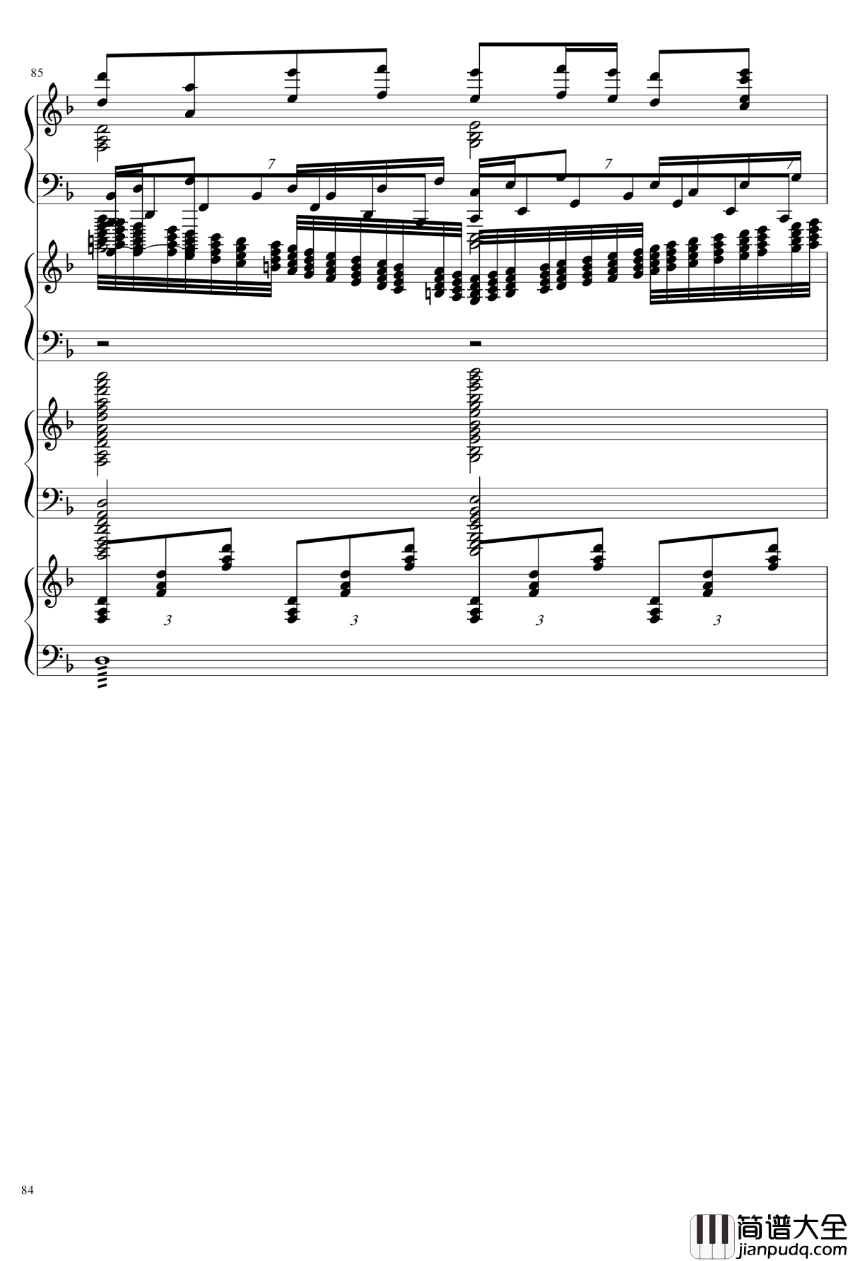 EX死亡华尔兹钢琴谱_熊哥Herobrine暴走