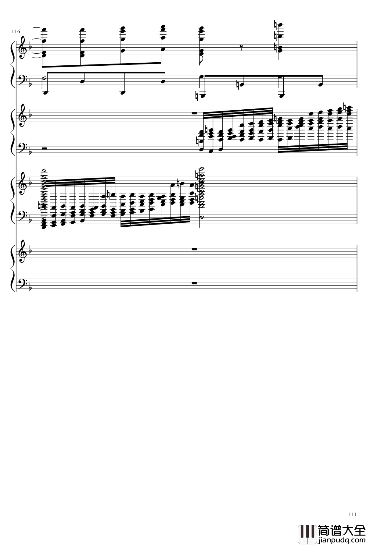 EX死亡华尔兹钢琴谱_熊哥Herobrine暴走