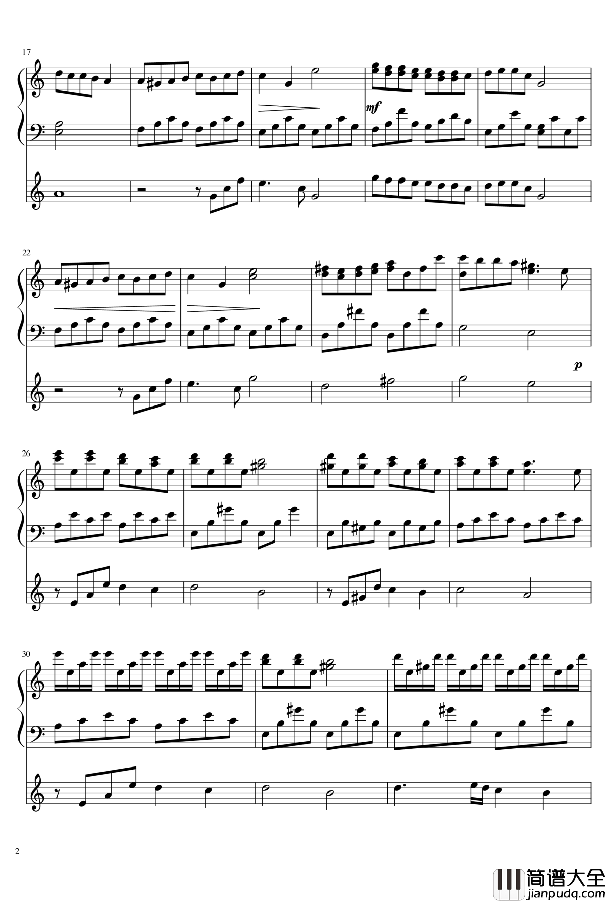 Passion钢琴谱_零之使魔