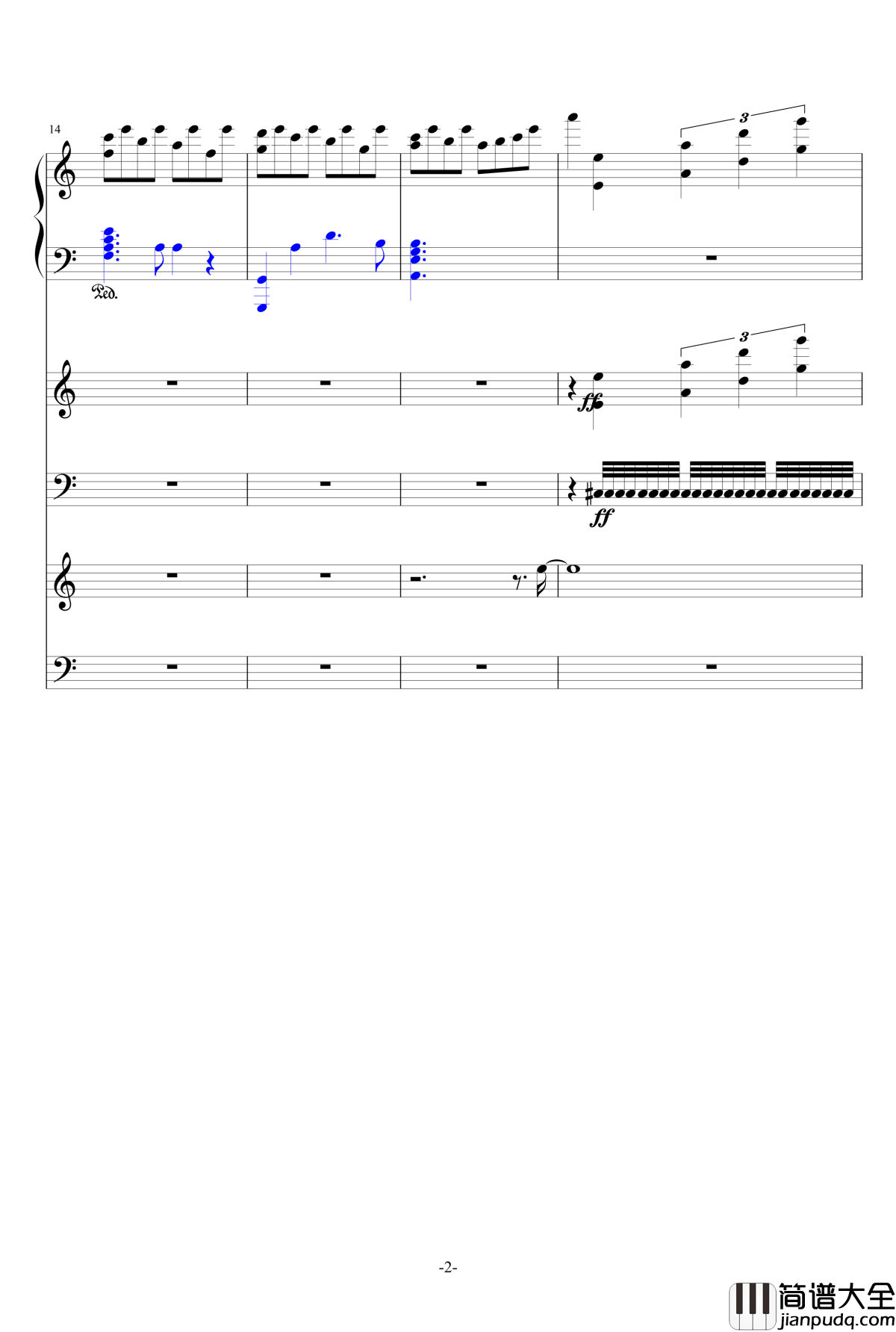 大夜洛第一号狂想曲钢琴谱_死生契阔_ellocz