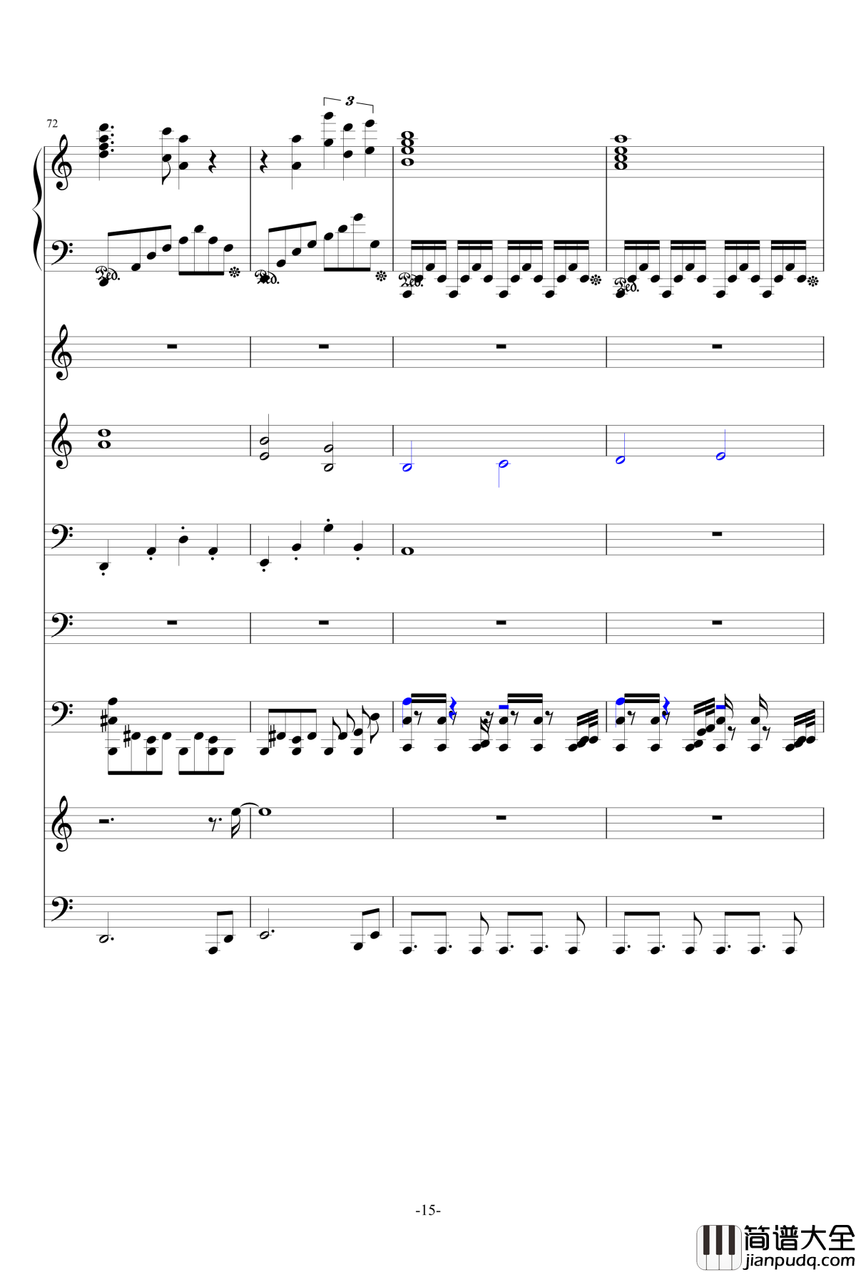 大夜洛第一号狂想曲钢琴谱_死生契阔_ellocz