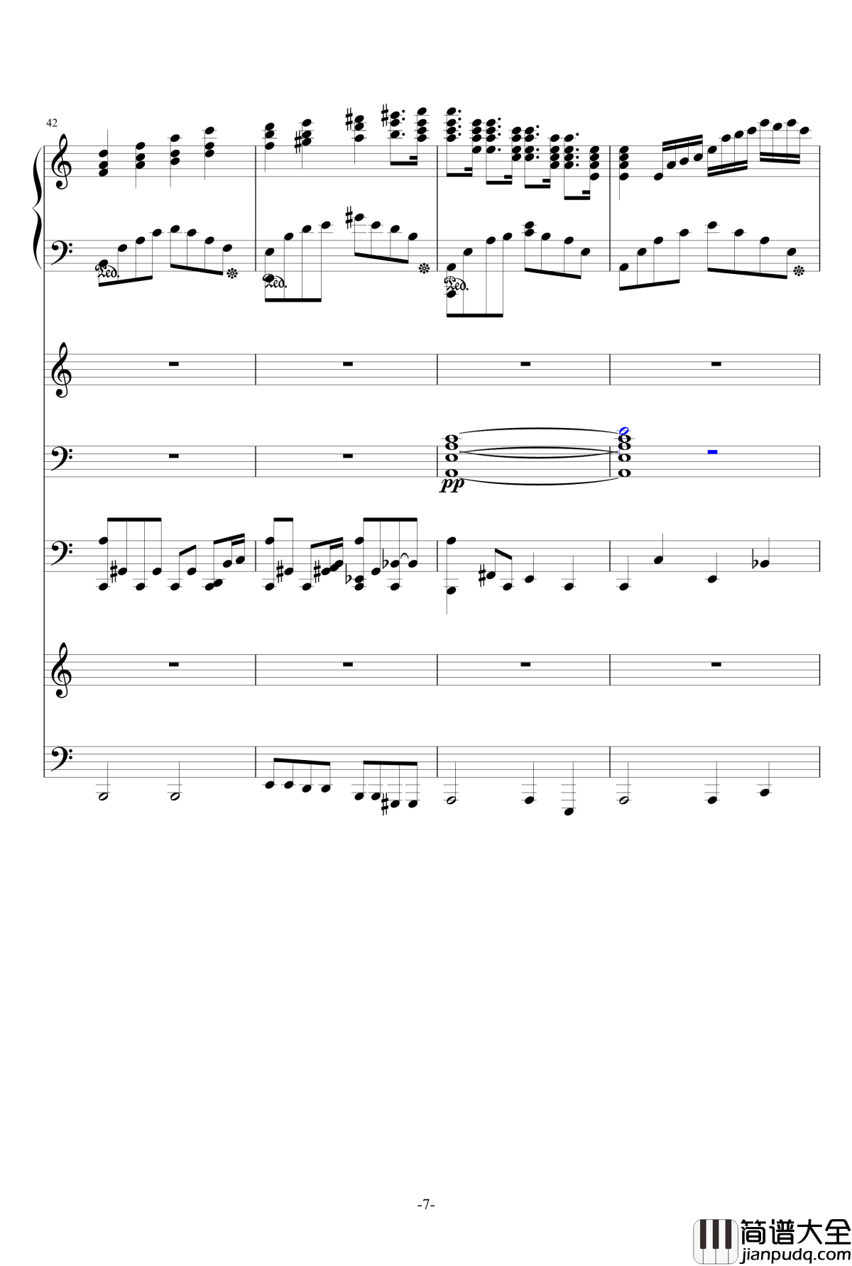 大夜洛第一号狂想曲钢琴谱_死生契阔_ellocz